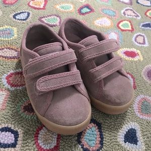 Leather sneakers mauve kids, size 7